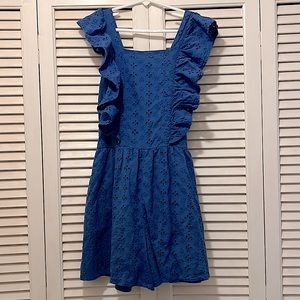 Habitual Girls size 14 blue eyelet romper